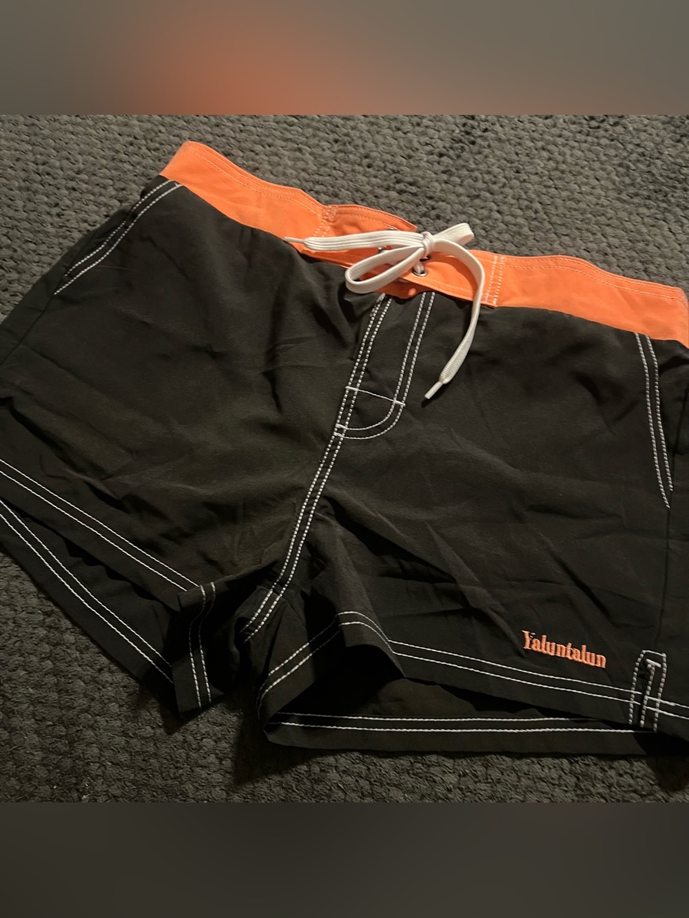 Women’s Black and coral Swim Shorts